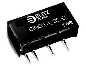 BIN01A-1212SС-С, 1 Вт Нестабилизированные изолированные DC/DC преобразователи с узким диапазоном входного напряжения, в SIP корпусах